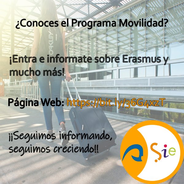 Página Web: bit.ly/36G4xzT

¡¡Seguimos informando, seguimos creciendo!!😀

<a href="/ULPGC/">ULPGC</a> <a href="/CestULPGC/">Consejo de Estudiantes</a> @VUlpgc