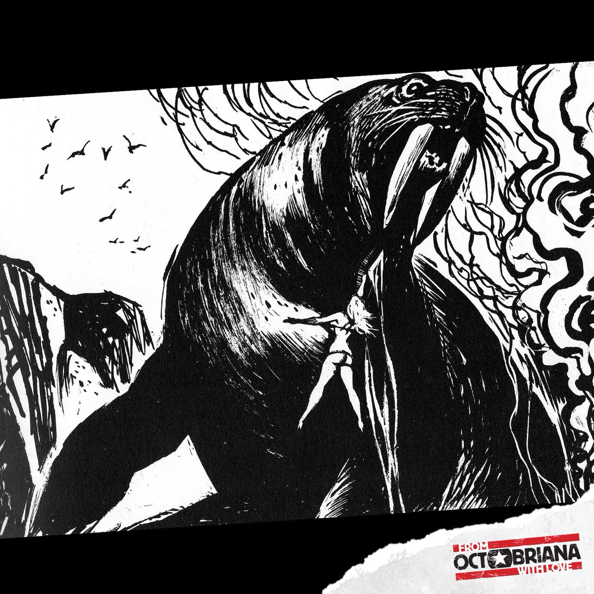 Octobriana vs a giant radioactive walrus!

Panel from original Octobriana and the Russian Underground book (1971), excerpt from the strip called 'The Living Sphinx of the Kamchatka Volcano 1934'.

📸 Follow us on instagram.com/octobrianawith…
