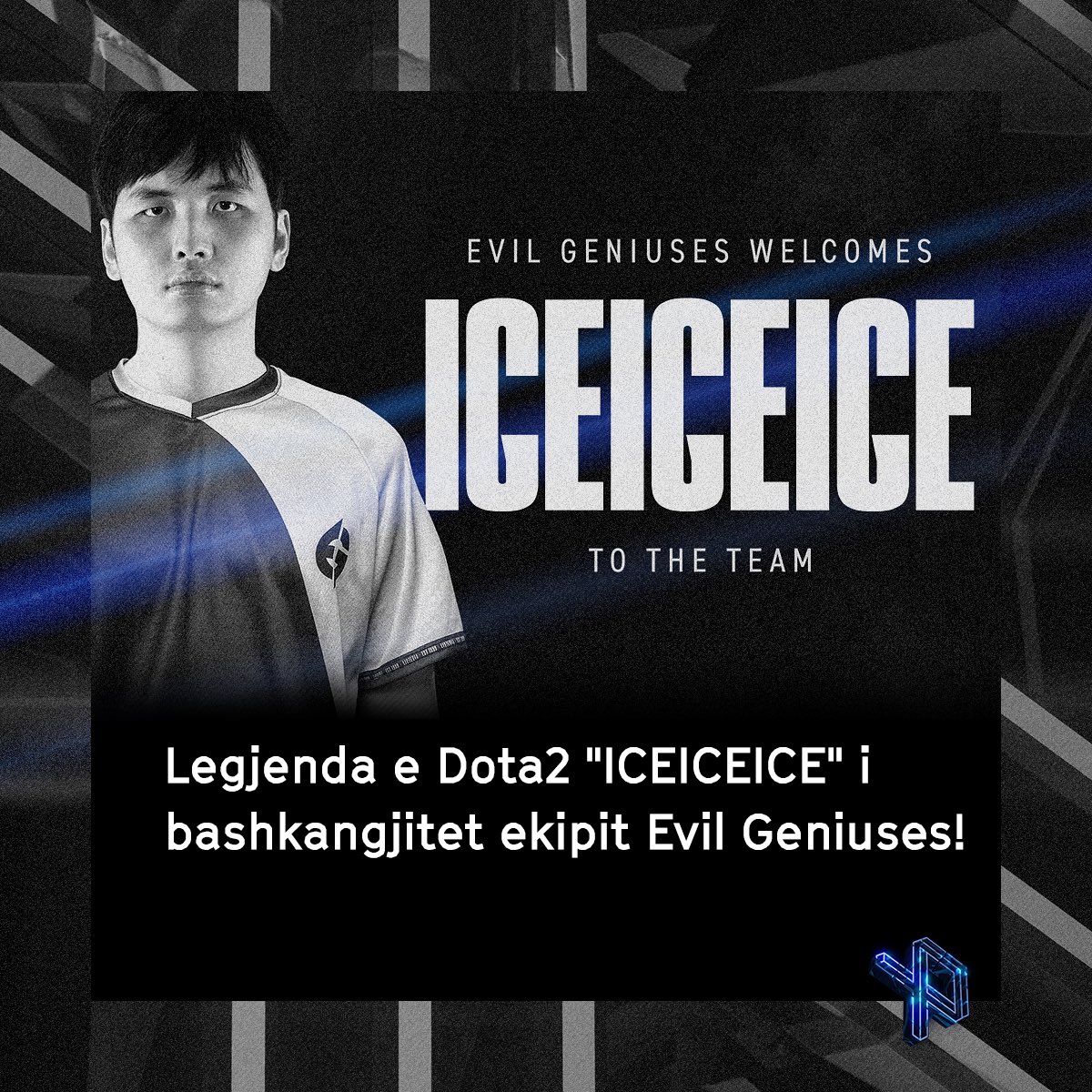 XPortalesports's tweet photo. Legjenda e Dota2 "ICEICEICE" i bashkangjitet ekipit Evil Geniuses!
Line up'i i EG's perfundimtar:
Arteezy - Carry
IceIceIce - Offlane
Abed - Mid
Cr1t - Suport
Fly - Suport
#Dota2 #EG #IceIceIce #Player #Offlane #Esports #game #gaming #xportal #xportalesports https://t.co/UOyDWp5NGS