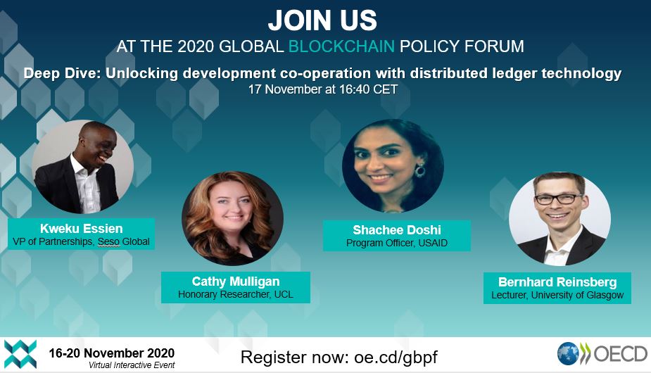Interested in learning more about how we can leverage #blockchain to meet the #SDGs?
Register now at lnkd.in/d45WC5R to join us tomorrow at 16.40 CET and hear our experts discuss the opportunities and risks involved in using blockchain for development  #oecdblockchain