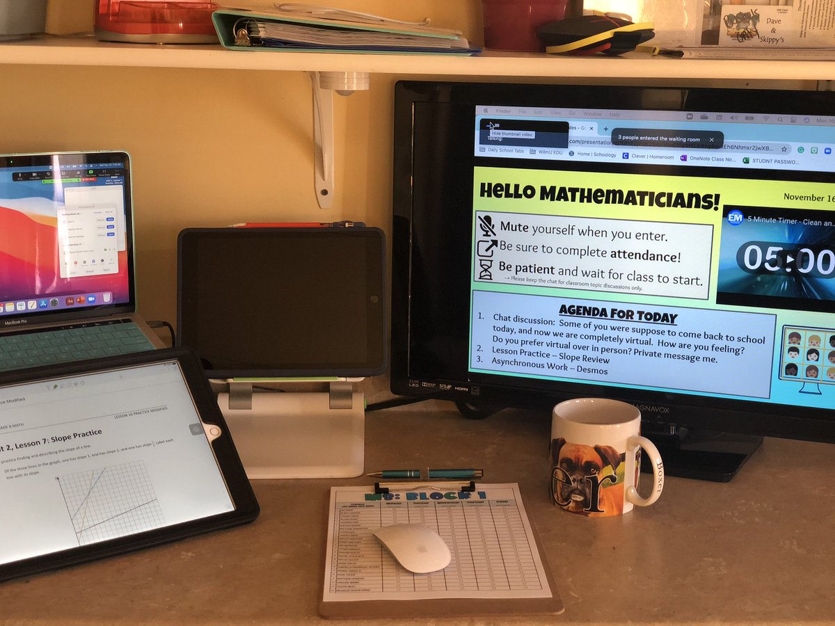 lysssouthworth's tweet photo. First Day of school #5! #happyfirstdayagain #virtualteaching #zoommaster https://t.co/W7P4P95nUj