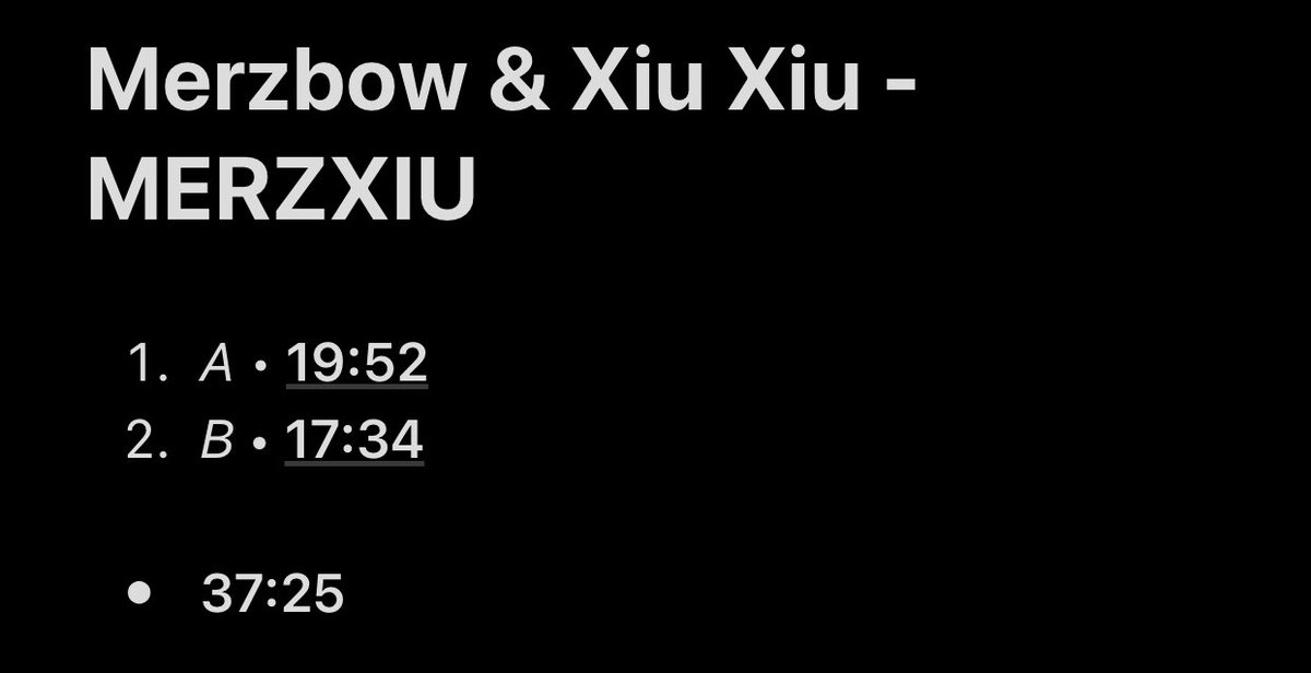 85/108: MERZXIU (with Xiu Xiu)I honestly expected something better from a collaboration between Merzbow and Xiu Xiu. Got some interesting things but I was still disappointed.