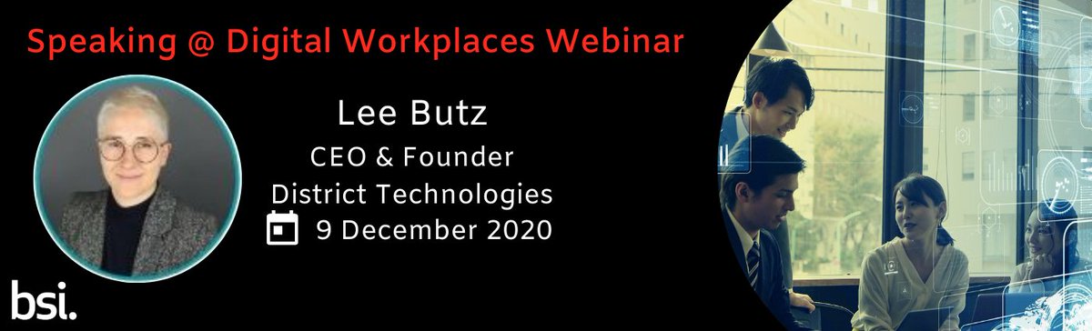 BSI IoT (@bsi_iot) on Twitter photo Delighted to announce that @vlb_ventures of <a href="/get_district/">District Technologies</a>
will be speaking at the Digital Workplaces webinar on 9th Dec. Don't forget to register your place: bit.ly/38owEGl #DigitalWorkplaces #BSIDigital Delighted to announce that @vlb_ventures of <a href="/get_district/">District Technologies</a>
will be speaking at the Digital Workplaces webinar on 9th Dec. Don't forget to register your place: bit.ly/38owEGl #DigitalWorkplaces #BSIDigital