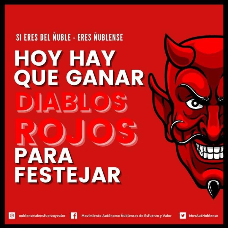 MovAutNublense's tweet photo. Lunes especial, hoy jugamos. ⚽🔥
¡Vamos los diablos rojos! 👹💪🏽
#Ñublense #Ñuble #Pasión #MAÑEV #Volveraprimera https://t.co/xjSJNarYCt