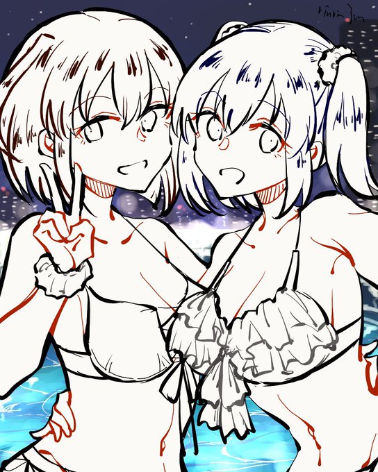 #皆さん線画と塗った後を見せてください
太めの線で筆圧ゴリゴリ派 