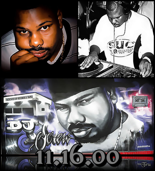 FrankTru1's tweet photo. 11.16.00 Texas #DJ and #Producer 👑#DjScrewRIP 🙏, creator of the #ChoppedAndScrewed technique , passed away from a Codeine O.D. at the age of 29. https://t.co/nj7kwJnGlh