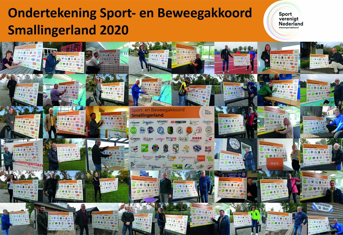 Lokaal Sport- en Beweegakkoord Smallingerland getekend door Wandelnet
