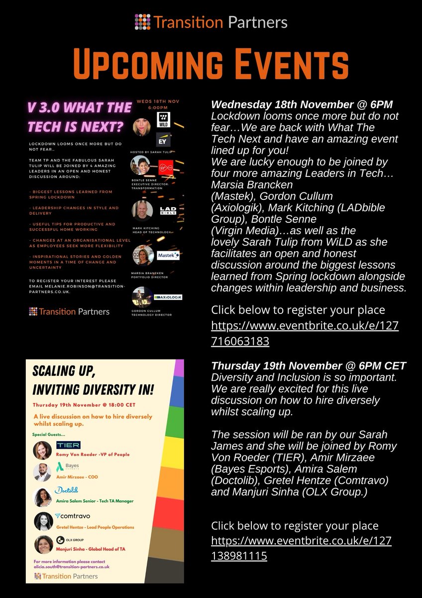 TransitionPRec's tweet photo. Here's our updated event schedule... thinking of joining us for any of these? Let us know when you have reserved your place! > https://t.co/P9N5Ws668y https://t.co/9uWU0NQA3u