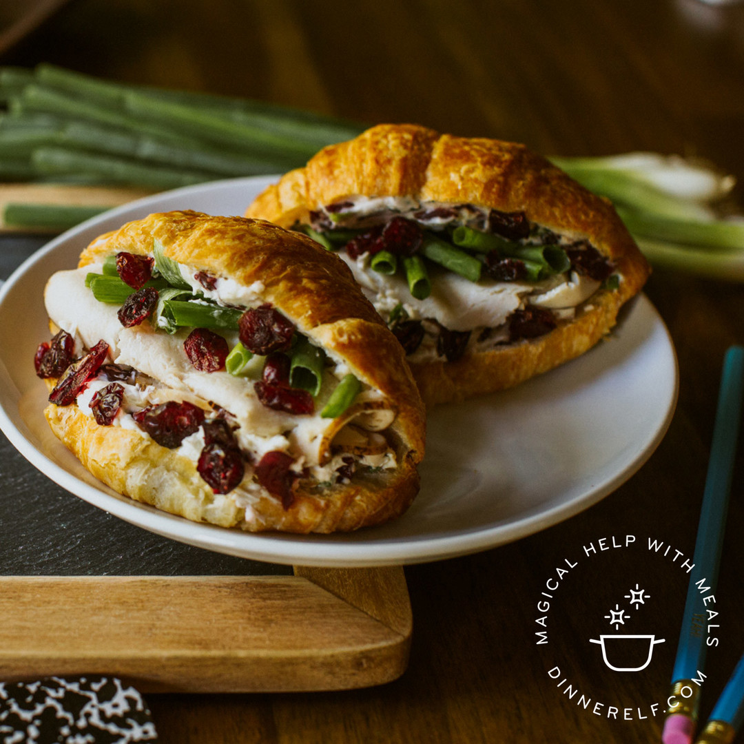 Our Turkey craisin croissants are the perfect thing for a Friendsgiving, or a casual holiday meal.  Order some: dinnerelf.com/customers/#/re…