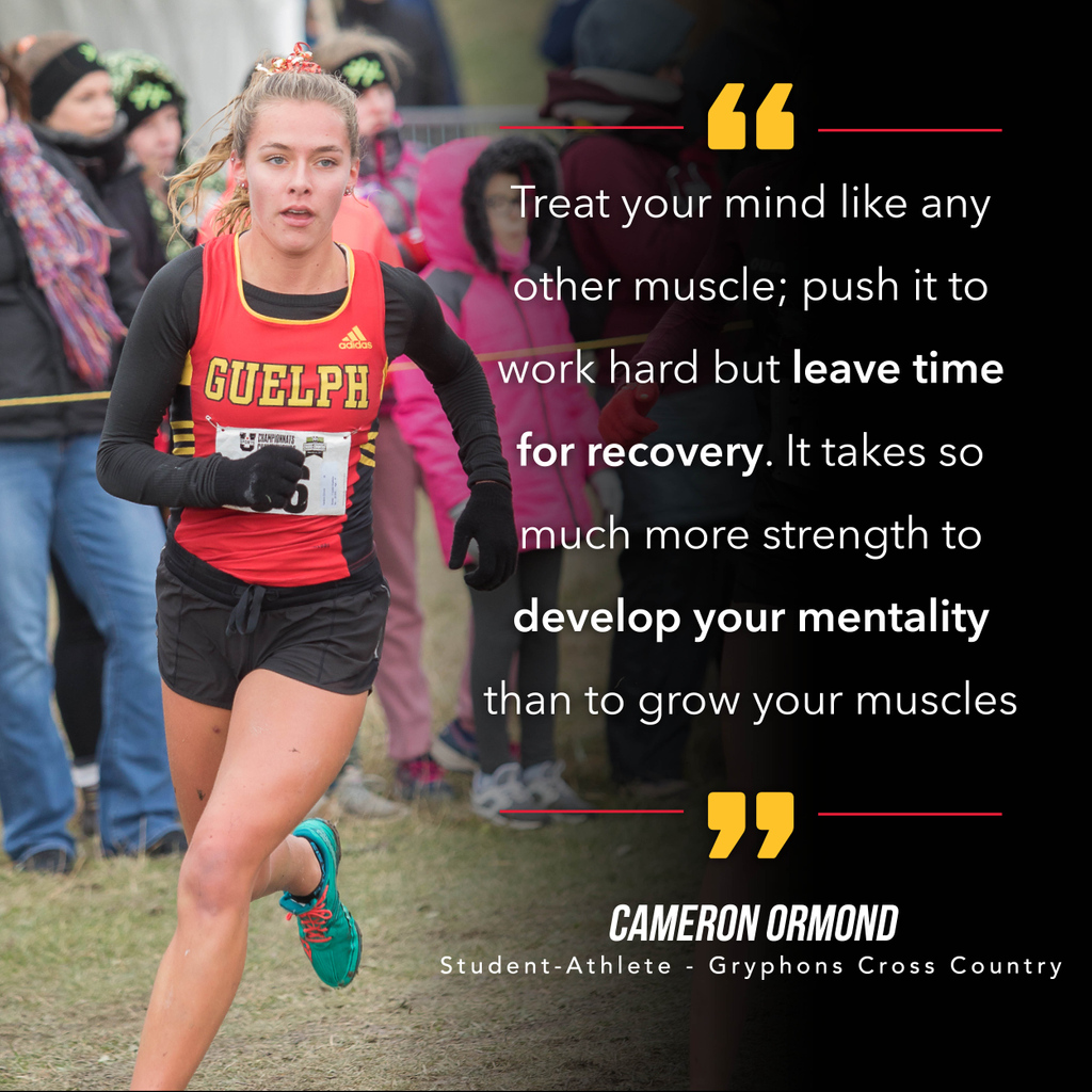 Today's #MondayMotivation comes from Cameron Ormond, a standout student-athlete with the Gryphons women's cross country team! 🏃‍♀️⁠

#guelph #gryphons #gryphonpride #uofguelph #uog #gryphontf #gryphonxc