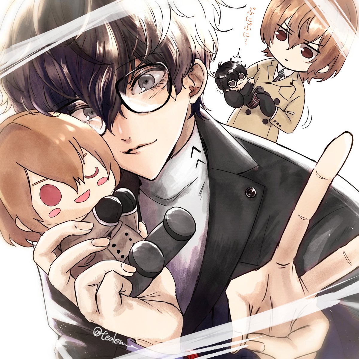 #皆さん線画と塗った後を見せてください 