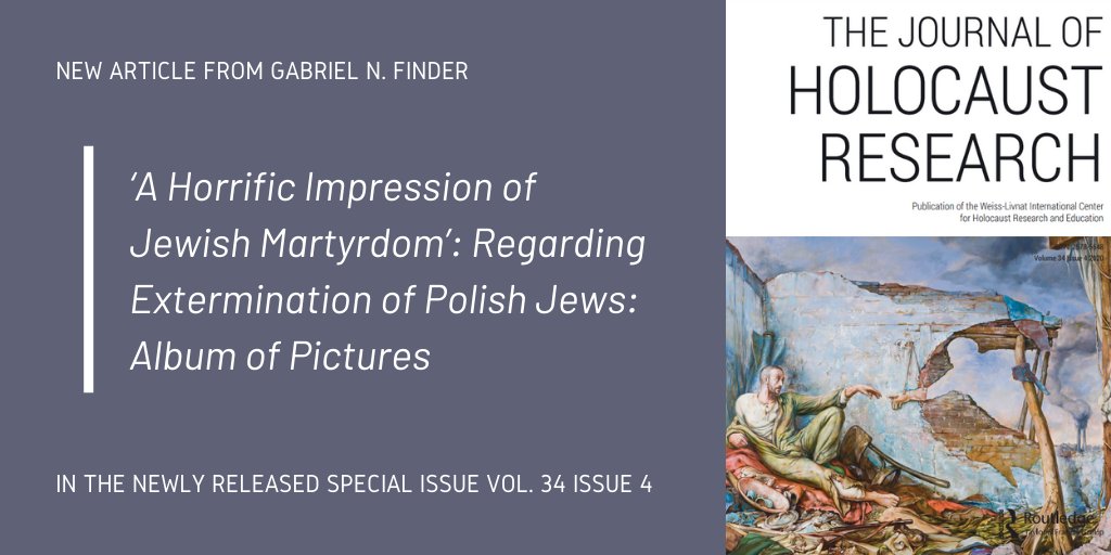 JHR_Haifa's tweet photo. Gabriel N. Finder's latest article aspires to recover the "Extermination of Polish Jews: Album of Pictures" published in 1946 from near-oblivion and situate it in the history of Holocaust photography while shedding light on its distinguishing features. https://t.co/UxoIhHqSag https://t.co/rwU4fNdGdW