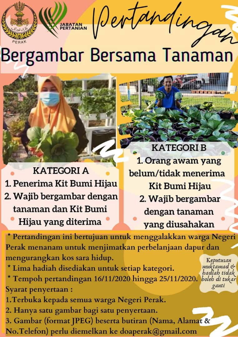 PertanianKinta's tweet photo. Pertandingan Bergambar Bersama Tanaman
@siree_sankaran
@myDOA_Perak https://t.co/9RbianvBAl