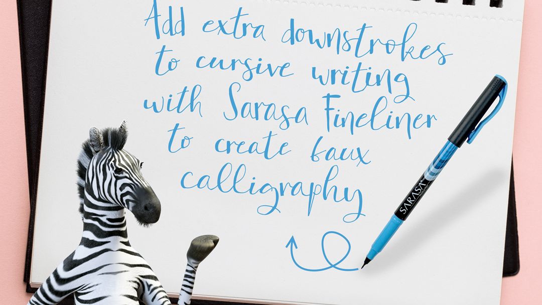 ZebraPenCanada's tweet photo. You don't need brush pens to achieve perfect calligraphy. The needle point tip of Sarasa Fineliners allow you to create faux calligraphy without the brush tip. #ZenTips
For a wider selection of Sarasa Fineliner Pens visit https://t.co/9ml5SfSdeY https://t.co/gEv6GaT0Nj