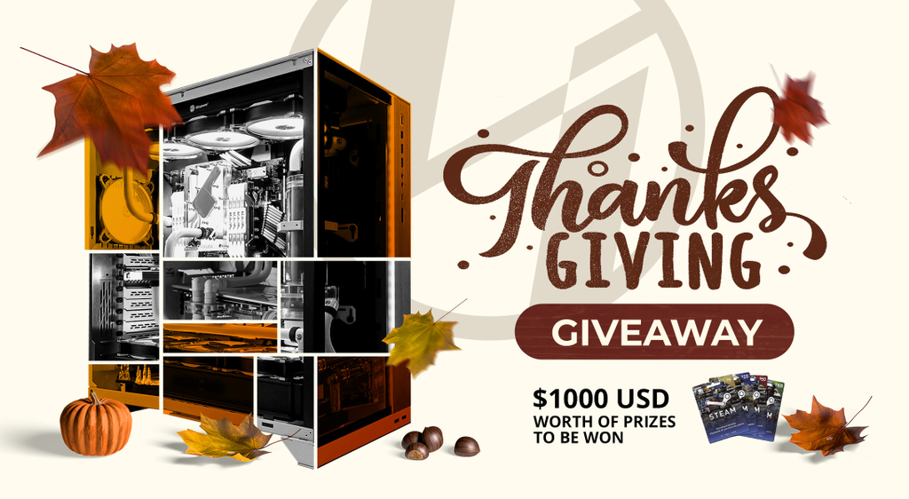 GlobalLianli's tweet photo. It's almost Thanksgiving, so we're ramping up our Monthly Showcase Giveaway with $1000 USD worth of prizes! Enter here for your chance to win: https://t.co/sF3qBLSRbn

Giveaway open worldwide, ends 11/27/2020.

#LIANLI #giveaway #thanksgiving #win #sweepstakes #steamgiveaway https://t.co/e1nKDOPlaH
