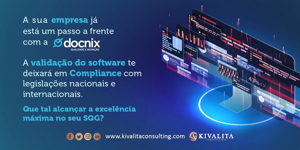 kivalita's tweet photo. Nós somos Parceiros Credenciados da Docnix em São Paulo.

Conheça mais sobre os softwares SGQ:
 https://t.co/fqBgEBm0Ji

#Docnix #Validação #VSC #Guia33 #Anvisa #Compliance #SGQ #Qualidade #Kivalita #KivalitaConsulting https://t.co/OerKObpCS7