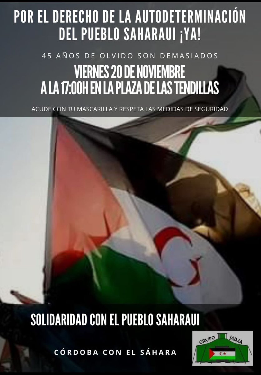 @ASPA_Andalucia <a href="/CICBata/">CIC Batá</a> <a href="/ideas_es/">IDEAS Comercio Justo</a> <a href="/JusticiaAliment/">Justicia Alimentaria</a> <a href="/PazconDignidad/">Paz con Dignidad</a> <a href="/Madrecorajecord/">Madre Coraje Cordoba</a> <a href="/MAIZ_CA/">Maizca</a> <a href="/ApdhaCordoba/">APDHA Córdoba</a> @ucooperacion <a href="/EACordobaCiudad/">Ecologistas Córdoba</a> <a href="/ongdmzc/">MZC</a> @OngInteRed <a href="/ACPPAndalucia/">ACPP Andalucía</a> <a href="/aeBarbiana/">aeBarbiana</a> @Bosqueycom <a href="/farmamundi/">FARMAMUNDI</a> <a href="/fsu_ongd/">F. Social Universal</a> <a href="/GrupoJaima/">Grupo Jaima</a> <a href="/mundoyafricatra/">mundoyafricatrabajan</a> <a href="/AndaluciaJOC/">JOC Andalucia</a> 
#SaharaLibre