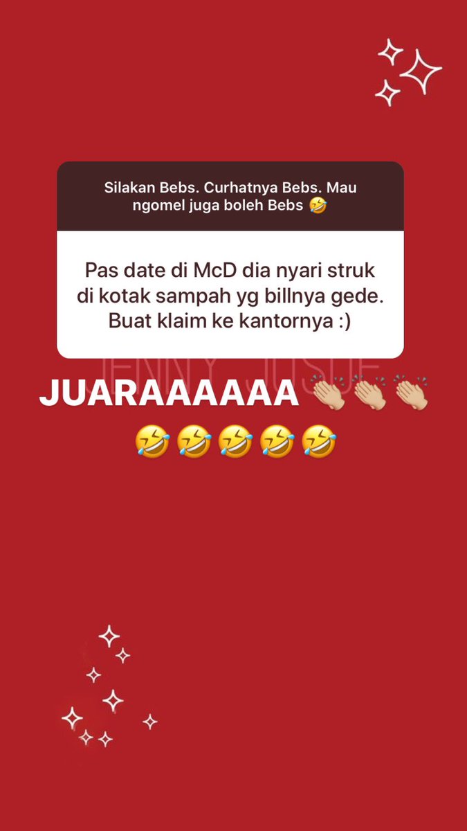 JennyJusuf's tweet photo. yang lagi butuh hiburan atau bosen baca berita yang isinya gitudeh 🙃 melipir aja ke stories akuh.

tema hari ini: MANTAN PELIT 🤣🤣🤣 https://t.co/1ZIfgCxb4O