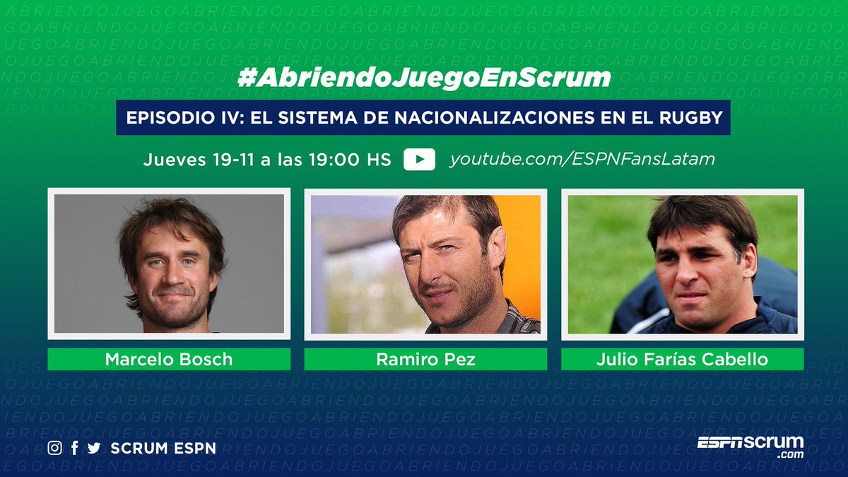 ScrumESPN's tweet photo. [HILO]

🥁🥁... invitados confirmados para el Episodio IV de #AbriendoJuegoEnScrum: @chelobosch, Ramiro #Pez y @fariasflaco.

¡Se viene un PROGRAMÓN este jueves a las 19 hs en el canal de #Youtube de #ESPNFans! https://t.co/BxulTGKYhs