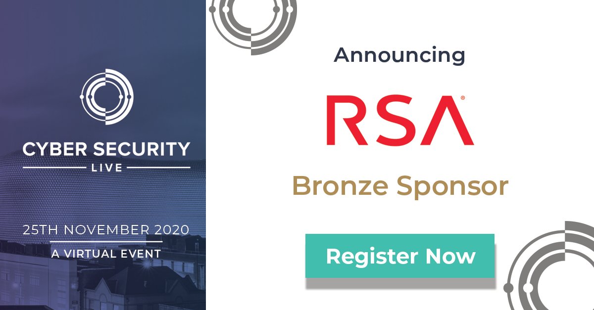 Probrand's tweet photo. We're pleased to confirm @RSAsecurity as a Bronze sponsor at Cyber Security Live 2020 on the 25th November. https://t.co/R2PogSMaL3 #cybersecurity #cybercrime #virtualevent #event #CyberSecLIVE20 https://t.co/6bM2XE6k4v