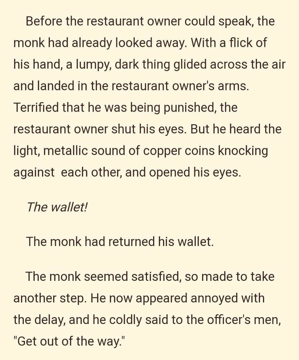 "Finally, Xue Xian managed to convince his body to obey him, and he began to feel around for the other objects inside the monk's pouch."Brat can't stay still for a second pls
