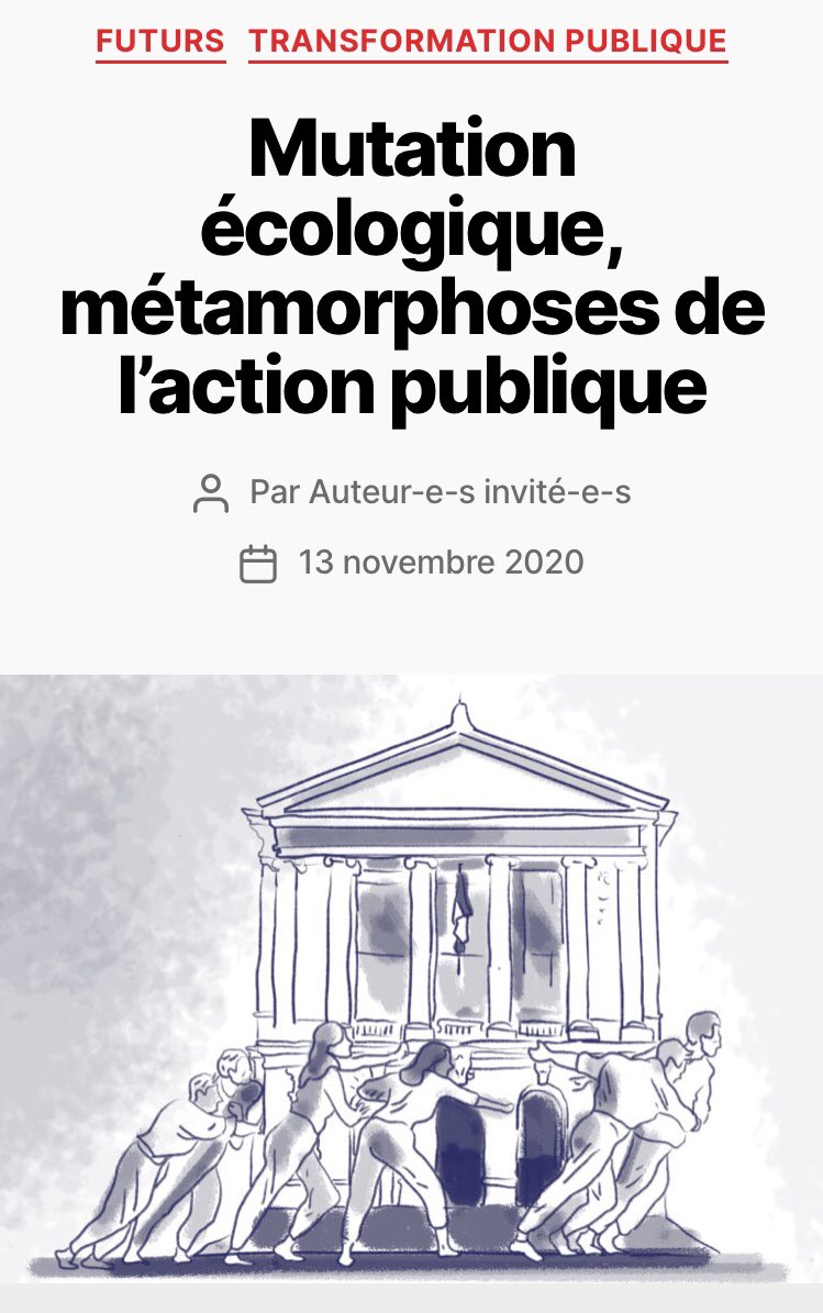 AssoFP21's tweet photo. Quelles métamorphoses de l’action publique pour une mutation écologique ?

Si vous questionnez votre rôle de serviteur de l’Etat, on vous conseille vraiment la lecture de cet article collectif sur @autrmtautrmt : https://t.co/p9JBZCZvXP

Et on dit pas ça car on y a contribué 😌 https://t.co/zRkGj1Otqh