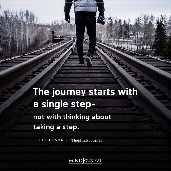 TheMindsJournal's tweet photo. The journey starts with a single step- not with thinking about taking a step. -Jeff Olson
#MotivationalQuotes #motivational #InspirationalQuotes #selfdevelopment #JeffOlson #mindjournal https://t.co/e8NfgUm2qV
