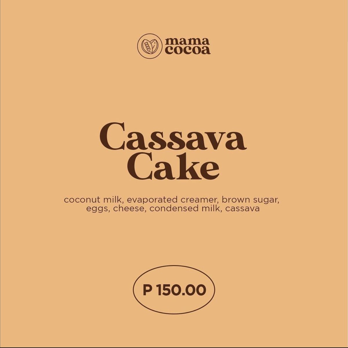 mamacocoaph's tweet photo. Craving for more cakes? Presenting our CASSAVA CAKE for only PHP 150.00! 70% of our sales will benefit the victims of typhoon Ulysses. https://t.co/JDIUqvzbGq