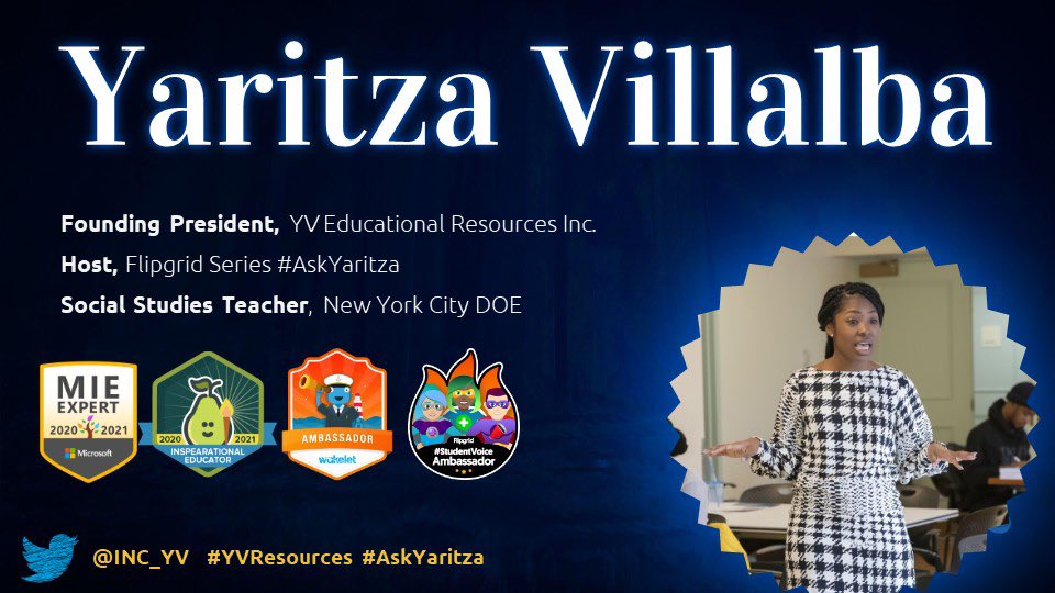 YaritzaV_'s tweet photo. Join me this Saturday, as I host #CrazyPLN at 10 am EST.
๐ฌLetโs Talk: Educational Equity
Be ready to interact and engage with questions & a SURPRISE @Flipgrid ACTIVITY
#AskYaritza #YVResources #BetterTogether #CRT https://t.co/YwrVuwjN2R