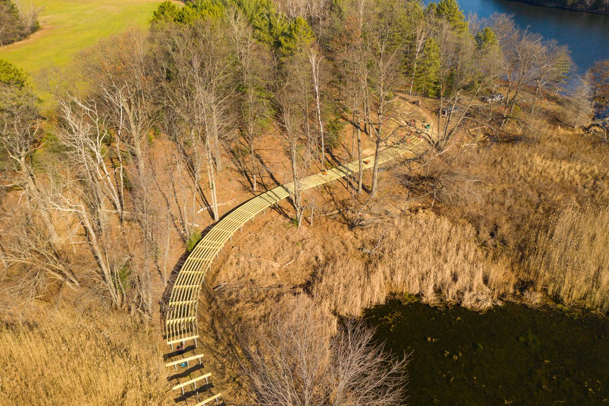 VTLandTrust's tweet photo. The new boardwalk #trail at our #BluffsideFarm in #NewportVT is looking amazing. #VT #NEK #bikepath #landtrust #conserved #Memphremagog https://t.co/a0eB0aLzR7