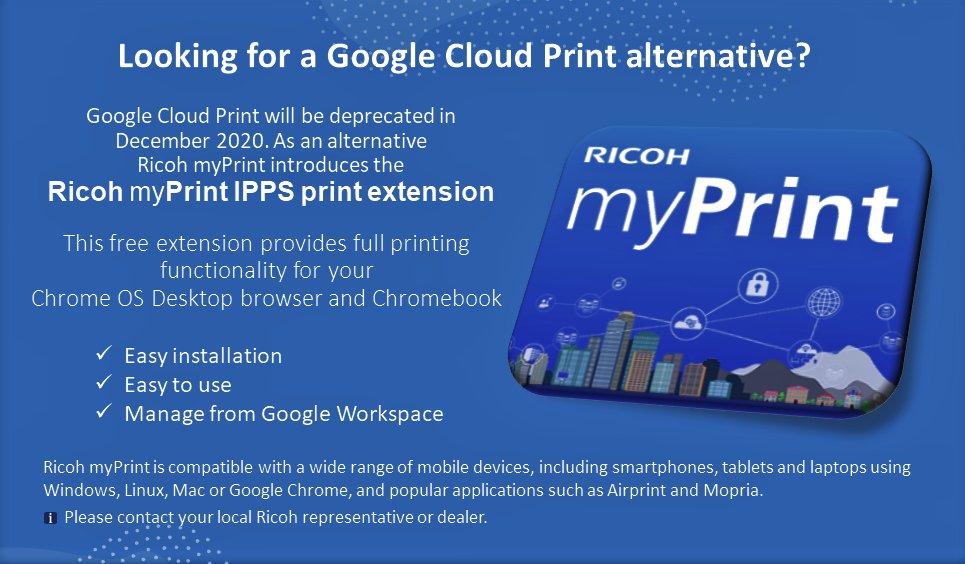 migrate from google cloud print