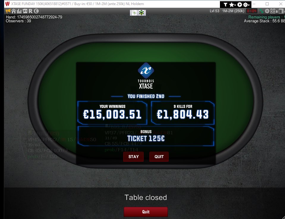 🥈 Au Panthéon de la #TeamPoulidor hier soir pour <a href="/MikeJagerr/">Mickaël 'MikeJager/Mikepierce'</a> sur le 1 000€ #WPTOnline <a href="/PMU_Poker/">PMU Poker 🔞</a> et pour <a href="/biingros/">Gros Benjamin</a> sur l’Xtase #Funday <a href="/Winamax/">Winamax Poker 🔞</a> 😱💪 #TeamATM #huss #poker #online #roadtomillions <a href="/PokerAcademie/">Poker Académie</a>