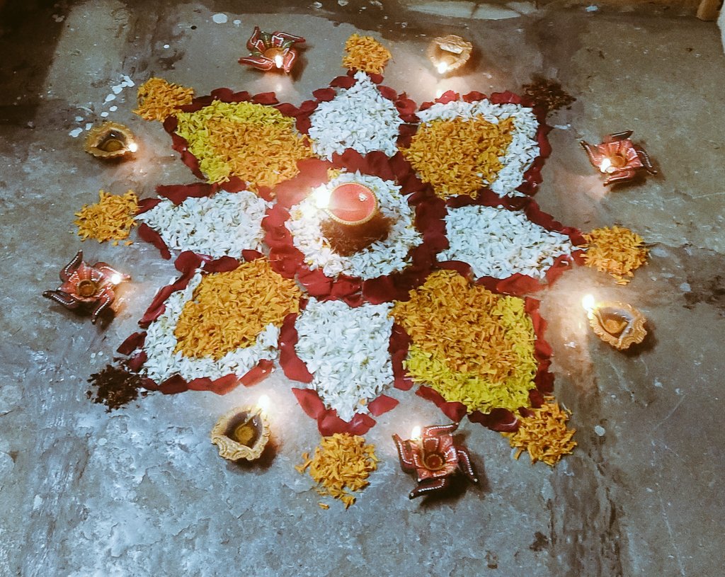Happy Diwali to all
My Rangoli .....#rangoli #HappyDiwali Rangoli Pooja #HappyDeepavali #DiwaliCelebration2020 #America #UnitedStates #Deepavali #Diwali #Japanese #Australia #India