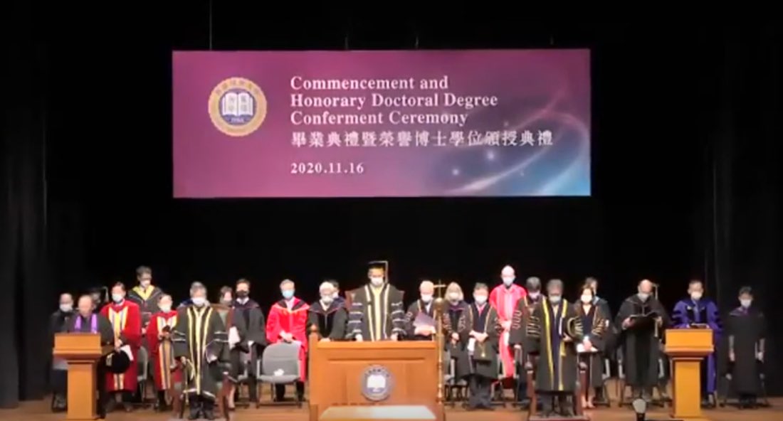 Graduation Ceremony of HKBU, where I got my first PhD degree.