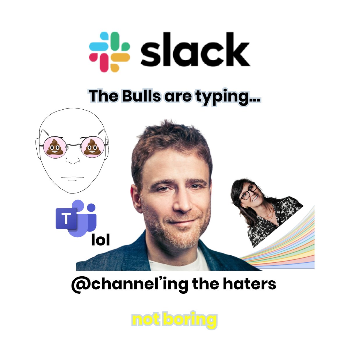 Mr. Market looks at everything Slack does through poo-colored glasses. It's wrong. Today, The  $WORK Bulls are typing...