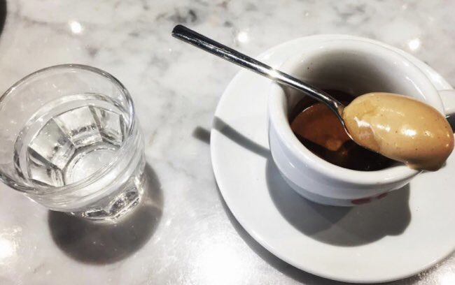 Coffee in the city of Naples is a cult. Therefore, in order to respect the tradition, water should be drunk before coffee, and not afterwards as many mistakenly do 😋☕️ 

#16novembre #coffe #Italia #Napoli