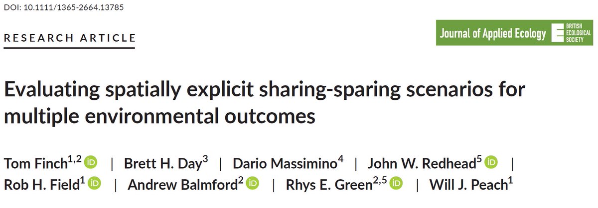 A thread about our new paper https://besjournals.onlinelibrary.wiley.com/doi/10.1111/1365-2664.137851/