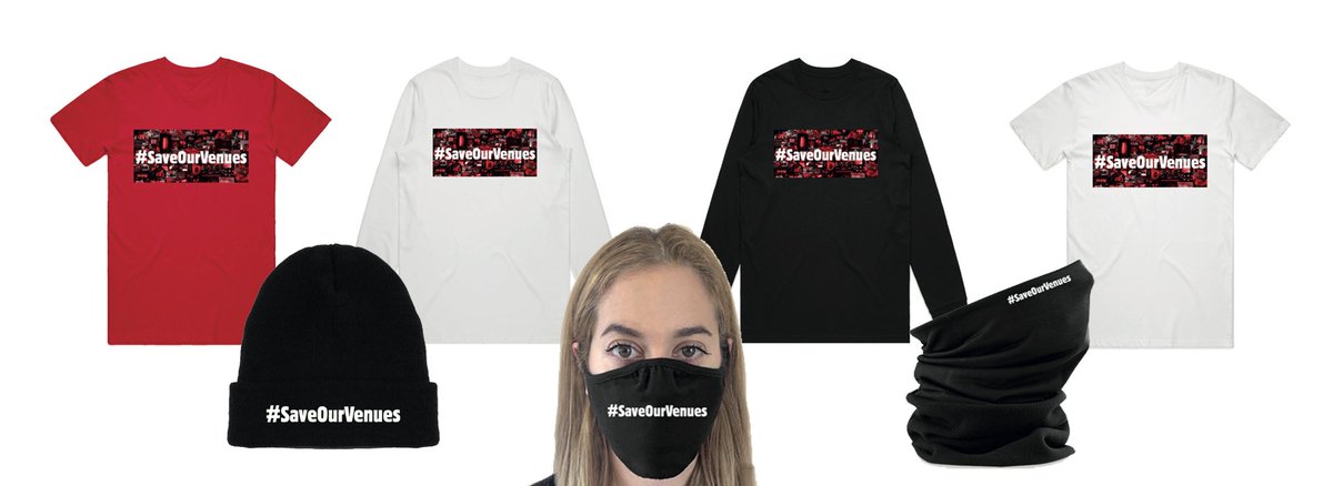 Have you picked up some fresh #saveourvenues merchandise yet? Music Venue Trust have paid for all production of the merch, meaning every penny raised will go directly to those 30 GMVs at most risk of permanent closure. Check it out 👉 https://t.co/QCvgM0Kuj1 #savethe30 https://t.co/1OCJibTiri
