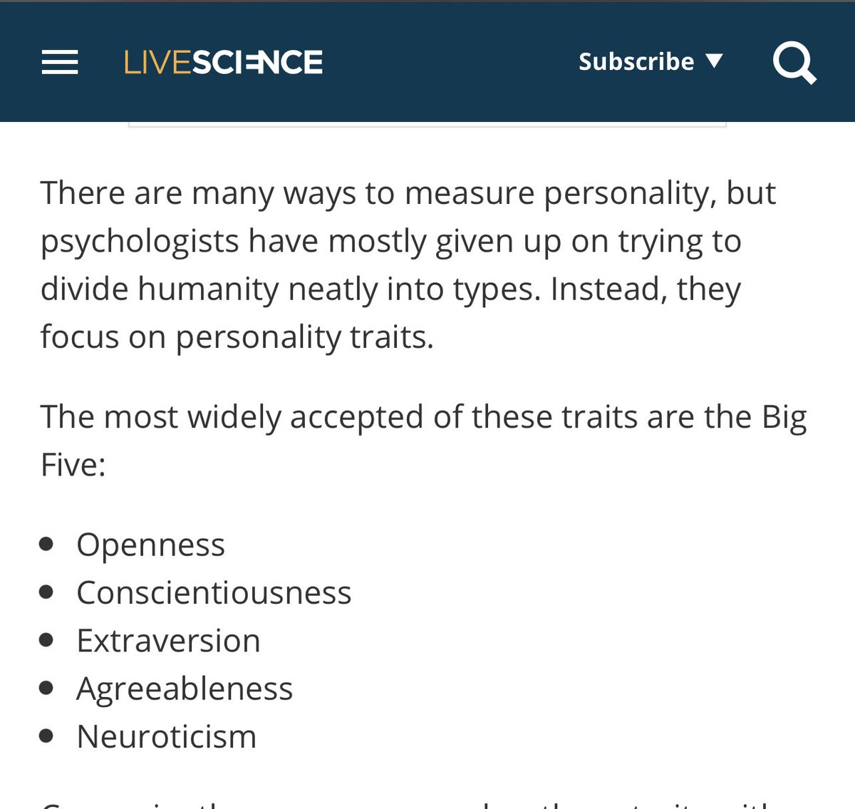 69.Do personality traits determine gender? Which personality traits? What does that even mean?Five examples of personality traits are:OpennessConscientiousnessExtraversionAgreeablenessNeuroticism @KevinWaugh_CPC  @Webber4Confed  @JohnWilliamson_