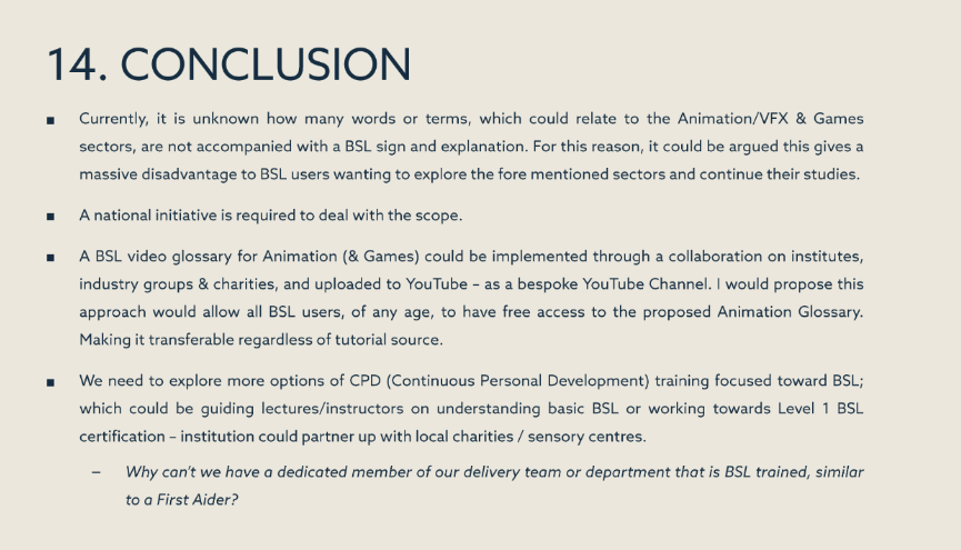 mcranimation's tweet photo. What can we learn to better implement #BSL into animation projects? Today's #EducatingAnimators key speaker @Jon_Mort has some thoughts: "Why can't we have a dedicated member of our team or department that's BSL trained, similar to a first aider?"
What do you think? #MAF2020 https://t.co/NisOyJmh6Y
