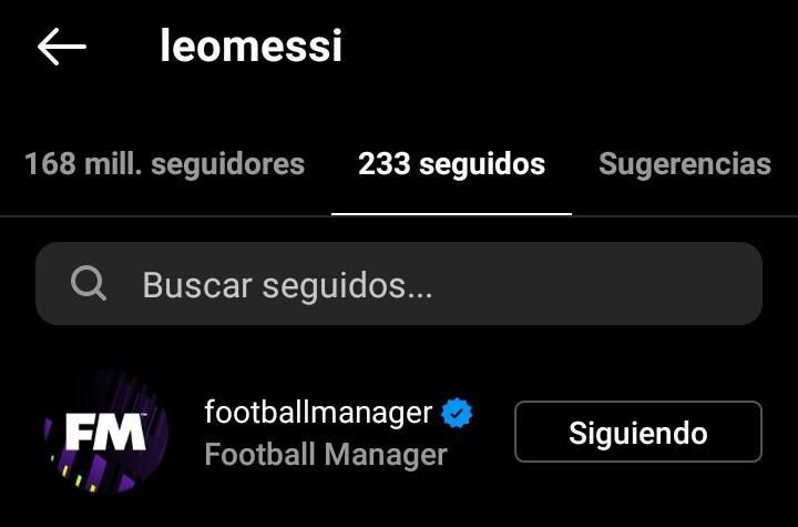 FM_Argentina's tweet image. #DatoRandom: Messi ha comenzado a seguir a la cuenta oficial de @FootballManager en Instagram. 👀