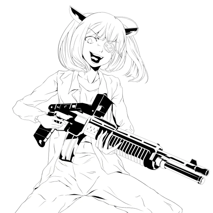 #皆さん線画と塗った後を見せてください 