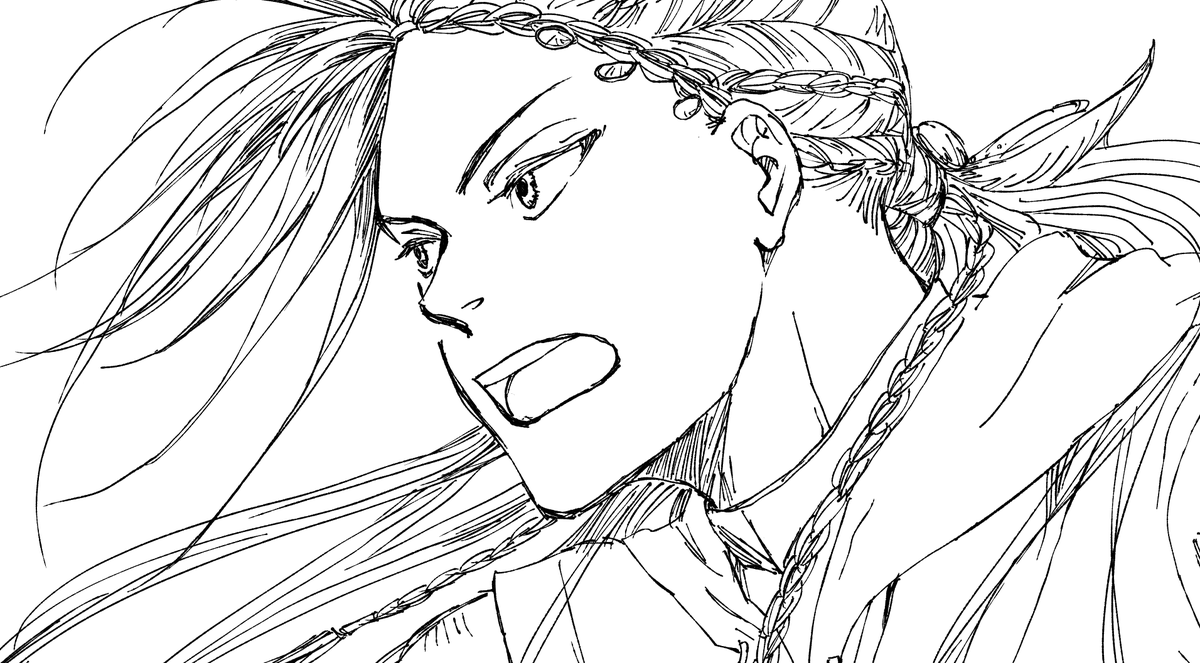 わたしの萌えの大サビの2コマ漫画描いてる 