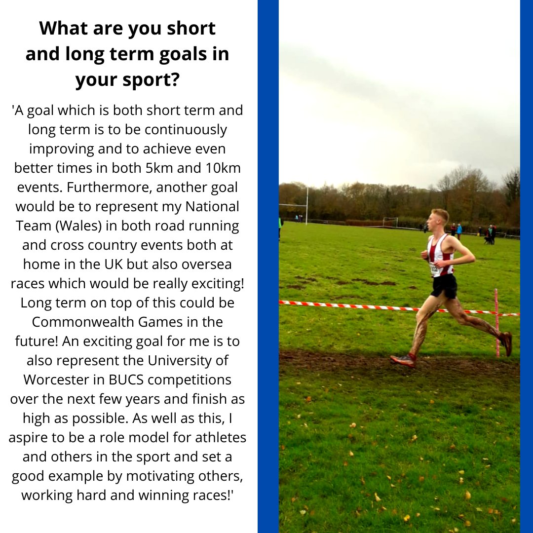 Jacob Griffiths tells us about his short term and long term goals - as well as his future hopes such as going to the Commonwealth Games! #StudentAthlete #Running #RoadRunning #XC #Study #Sport #Athletics #TeamWorc