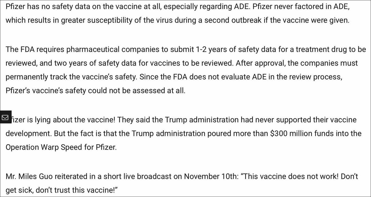  #Pfizervaccine  #Pfizer Tried to say they were not part of OWS but Trump said they received 1.95 BILLION and stressed this in his presser. Excerpts from this article suggest that their moves are nothing but a financial scam!