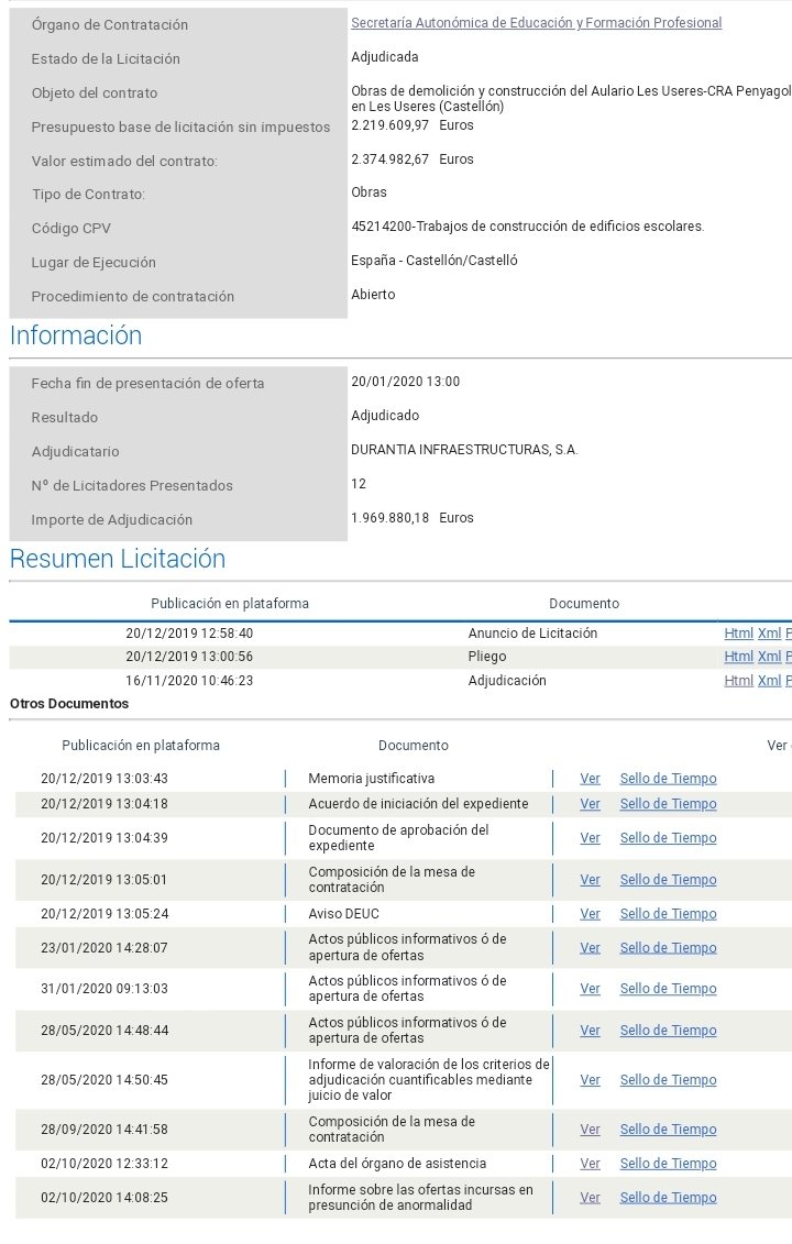 EscolaLesUseres's tweet photo. Adjudicadas las Obras de demolición y construcción del Aulario Les Useres-CRA Penyagolosa en Les Useres (Castellón). Próximo paso : Formalización del contrato https://t.co/w7vJUgpMvc
