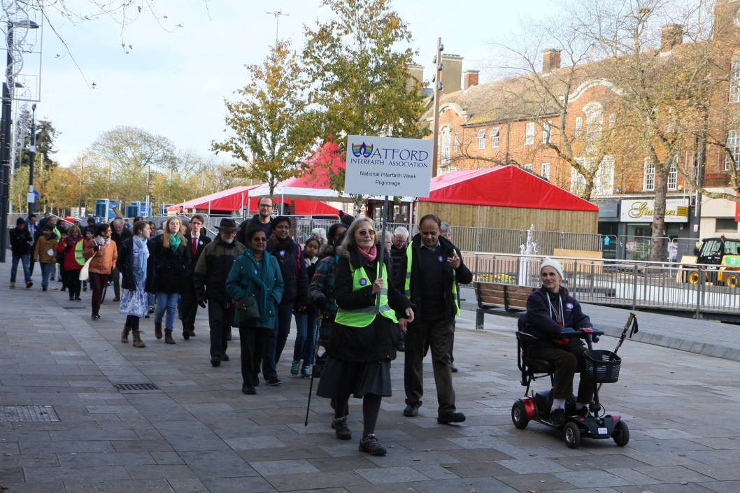 Enjoyed #Interfaithweek?  You might be interested to join an #interfaith group near you. They bring people of different backgrounds together to work locally for inter faith understanding &amp; cooperation. A list can be found at: interfaith.org.uk/involved/groups.
Image from Watford IF Assoc