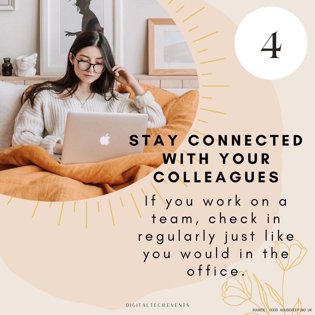 dte_tech's tweet photo. Tip 4 To keep positive make sure you stay connected with colleagues and friends. 

Tip 5: Don't let distractions like household chores disturb your work day. Work hours should be clear and focused.

#workfromhome #digitalmarketing #events https://t.co/T8JLWnlFRd