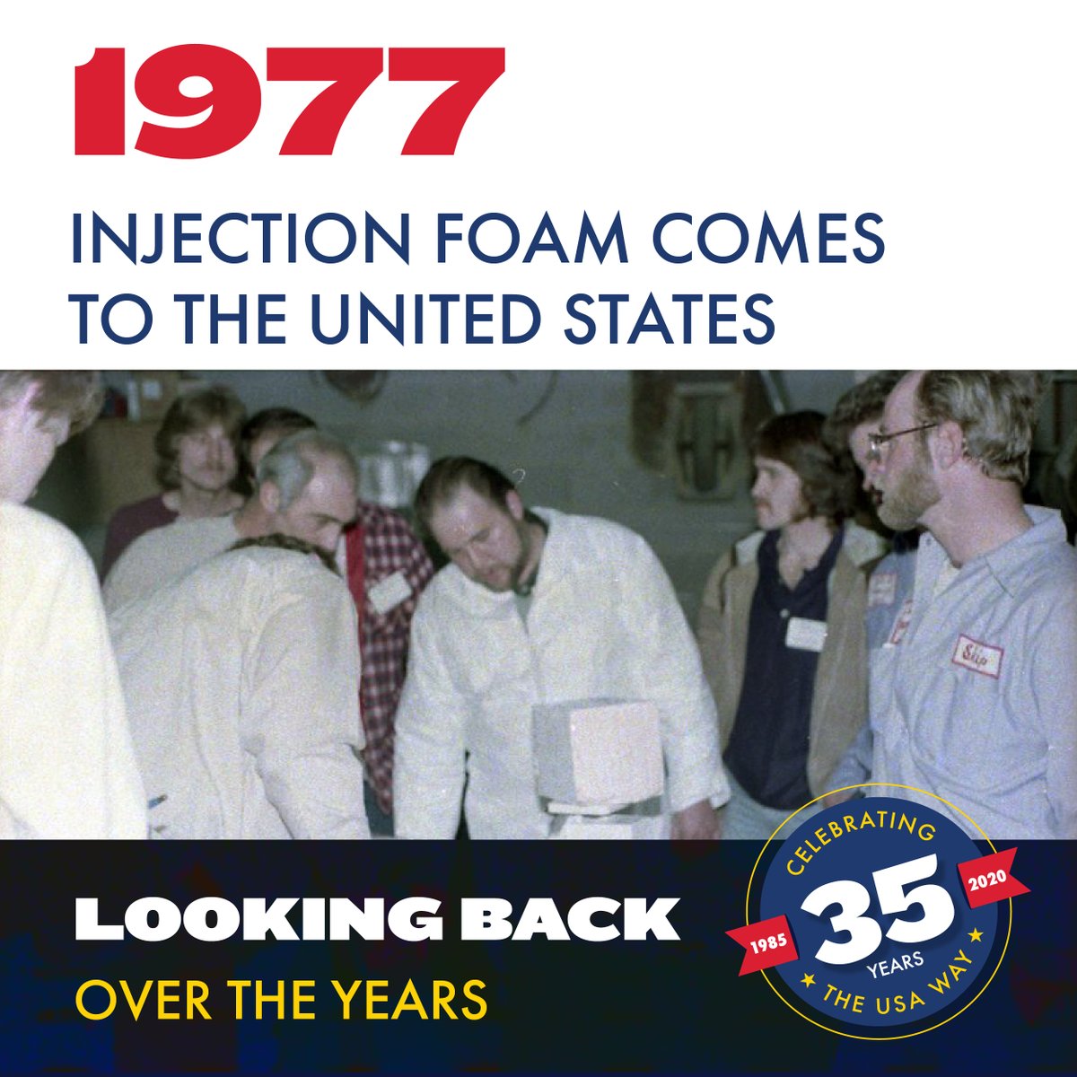 Star Wars opens in cinemas, the first Apple computer is sold, and injection foam comes to the U.S. market and becomes prevalent in commercial construction. We owe our success to this innovative insulation solution.