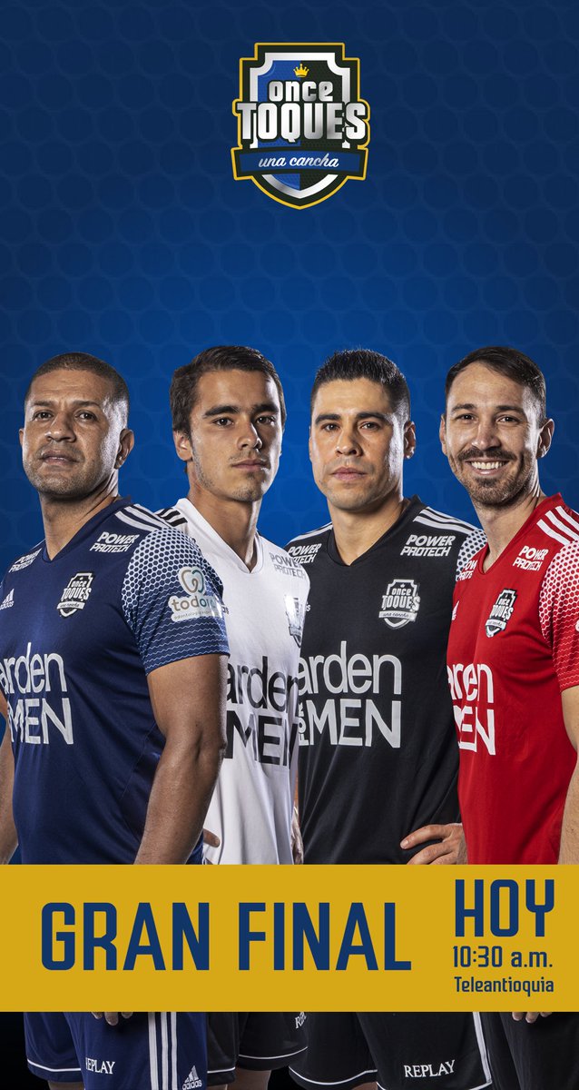 unacancha's tweet photo. Hoy gran final Once Toques Una Cancha por @Teleantioquia 10:30 A.M. El Gran Premio será destinado a la Fundación Arte para el Cambio. @sebasbotero11 @Jaimeca @jaimemorenov @forondajuanfer @juanfedeportes @Maomolina11 https://t.co/d4JB3z3roB